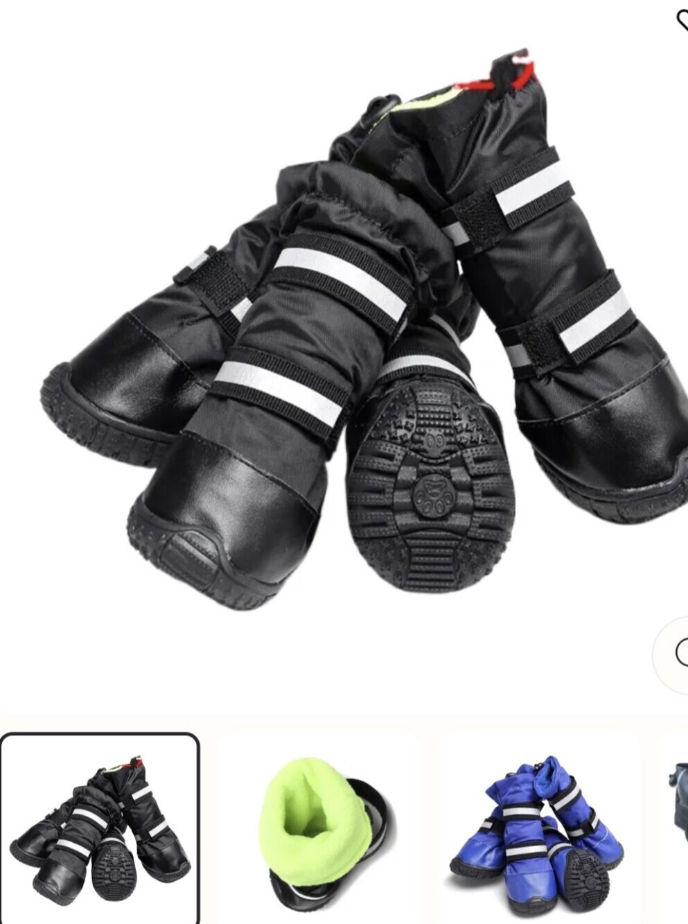 JML Waterproof Luminous Strap Outdoor Dog Boots Size 80 medium and large dogs
